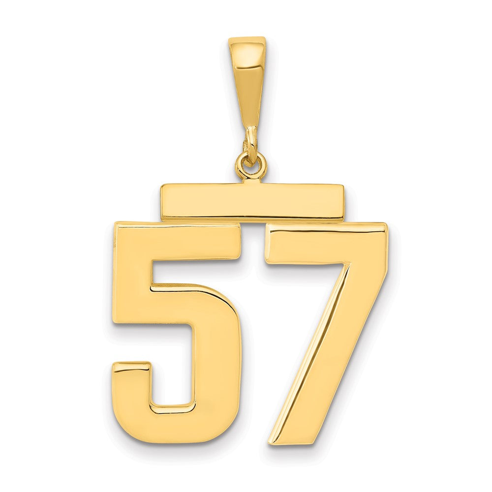 Image of ID 1 14k Yellow Gold Large Polished Number 57 Charm