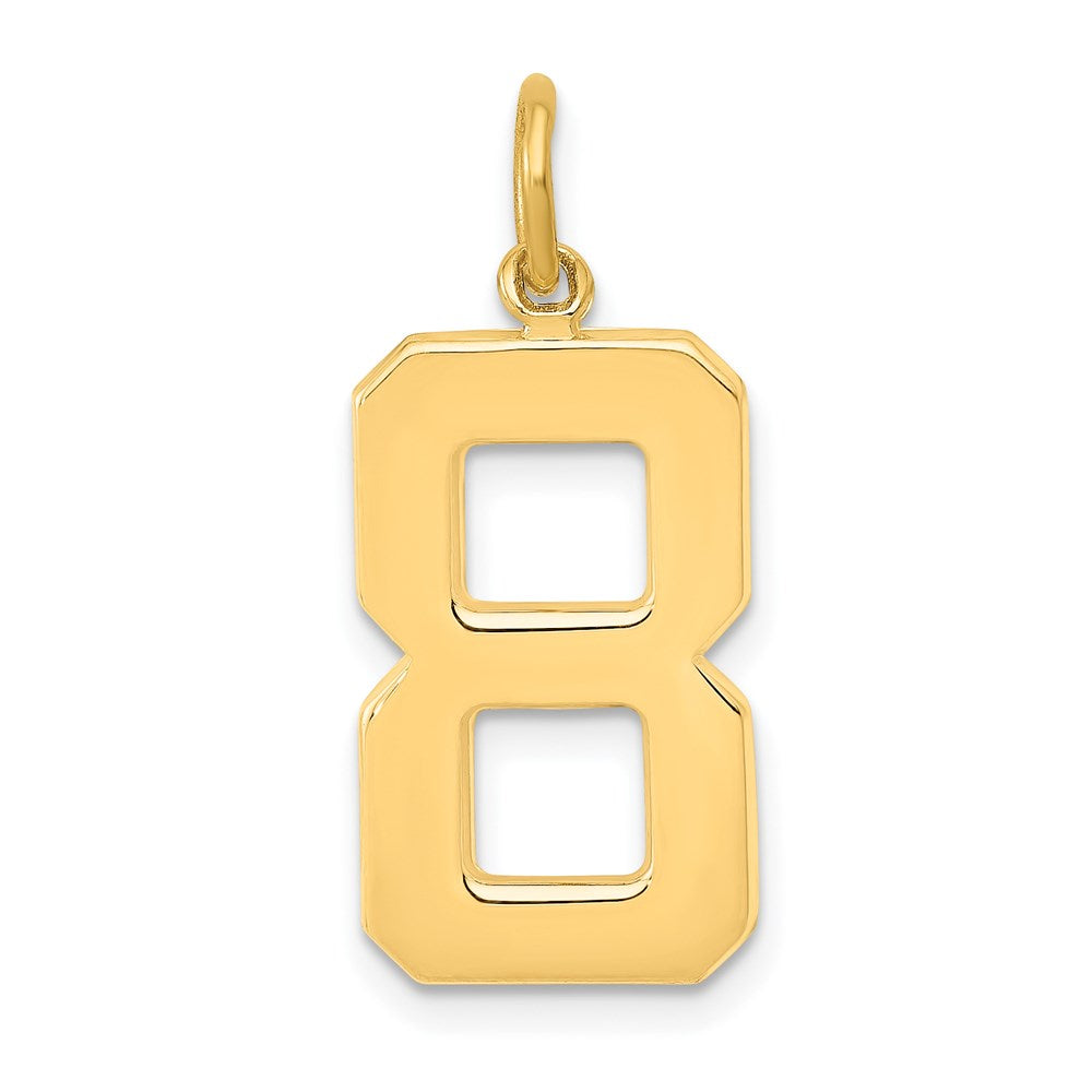 Image of ID 1 14k Yellow Gold Large Polished Number 8 Charm