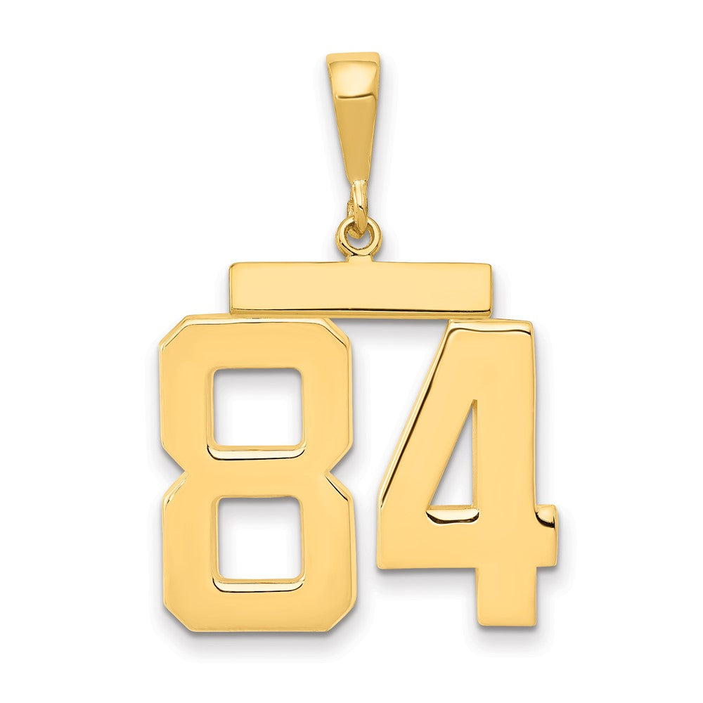 Image of ID 1 14k Yellow Gold Large Polished Number 84 Charm