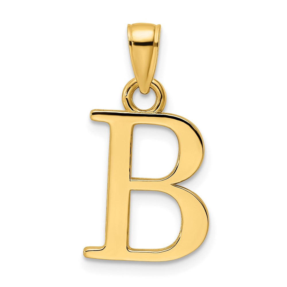 Image of ID 1 14k Yellow Gold Letter B Initial Pendant