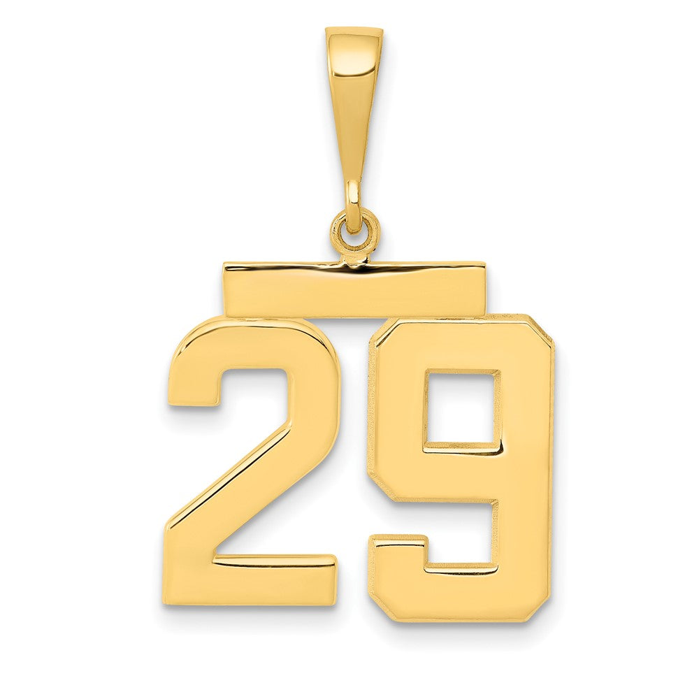 Image of ID 1 14k Yellow Gold Medium Polished Number 29 Charm