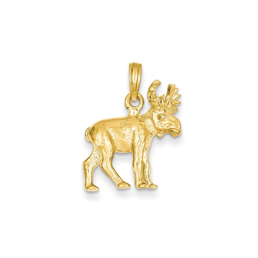 Image of ID 1 14k Yellow Gold Moose Pendant