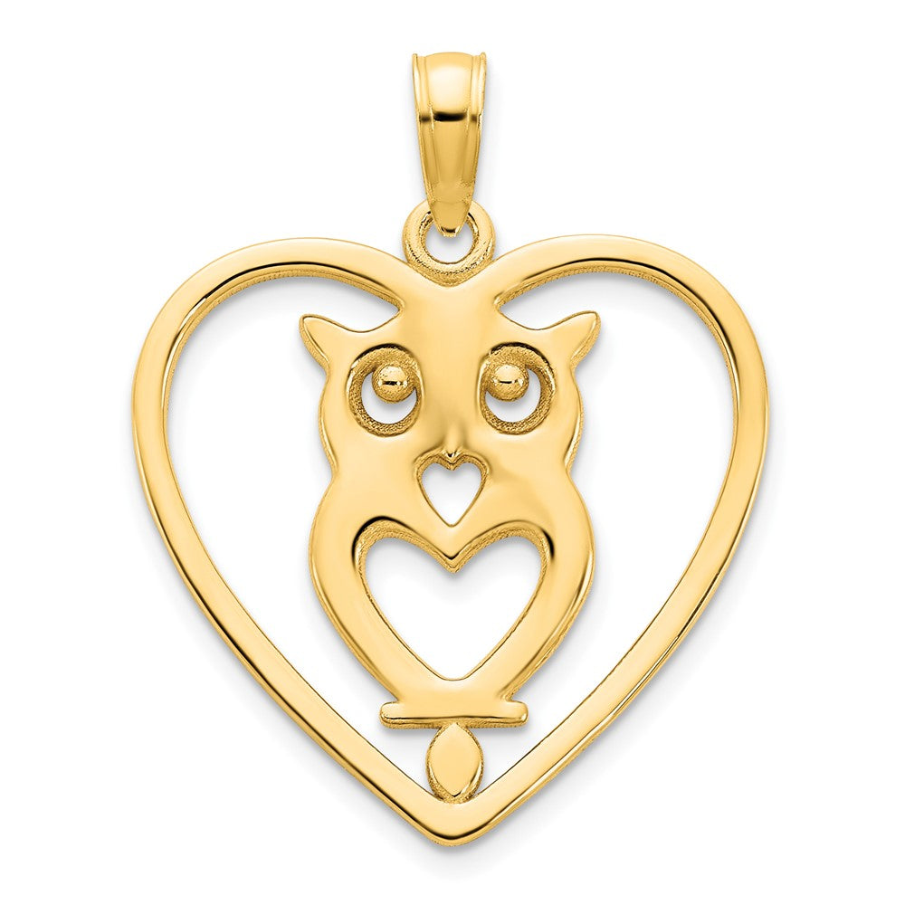 Image of ID 1 14k Yellow Gold Owl Charm