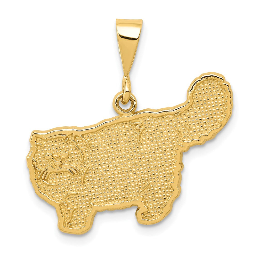 Image of ID 1 14k Yellow Gold Persian Cat Pendant