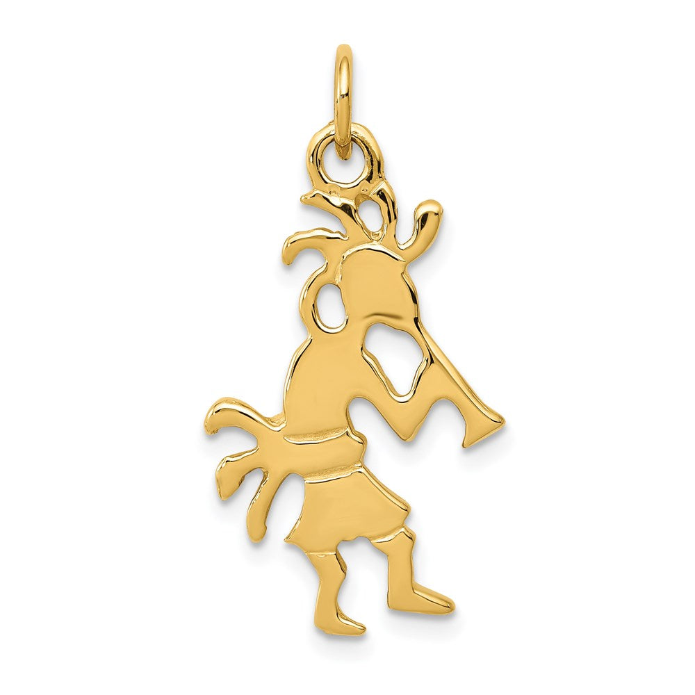 Image of ID 1 14k Yellow Gold Polished 3-Dimensional Kokopelli Charm