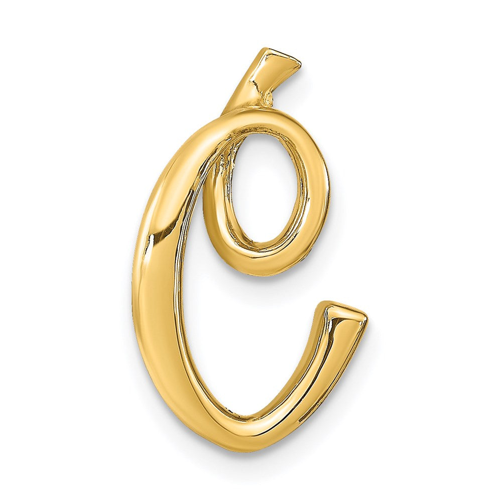 Image of ID 1 14k Yellow Gold Polished Letter C Initial Slide