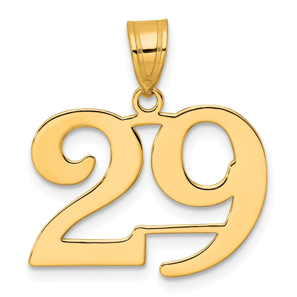 Image of ID 1 14k Yellow Gold Polished Number 29 Pendant