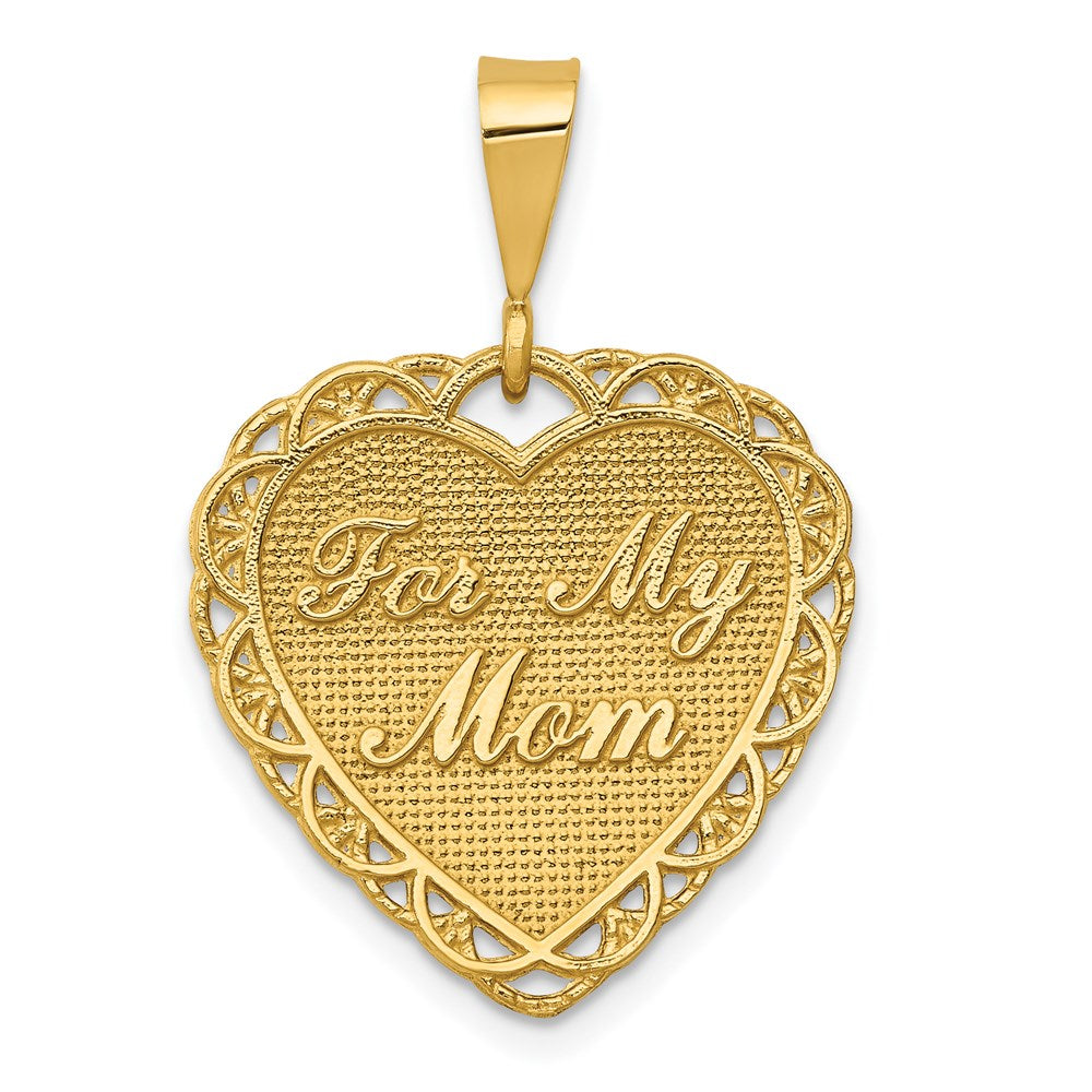 Image of ID 1 14k Yellow Gold Reversible FOR MY MOM Charm