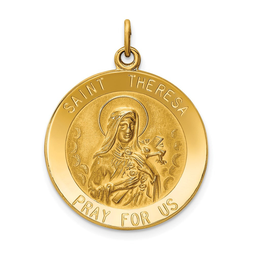 Image of ID 1 14k Yellow Gold Saint Theresa Medal Pendant