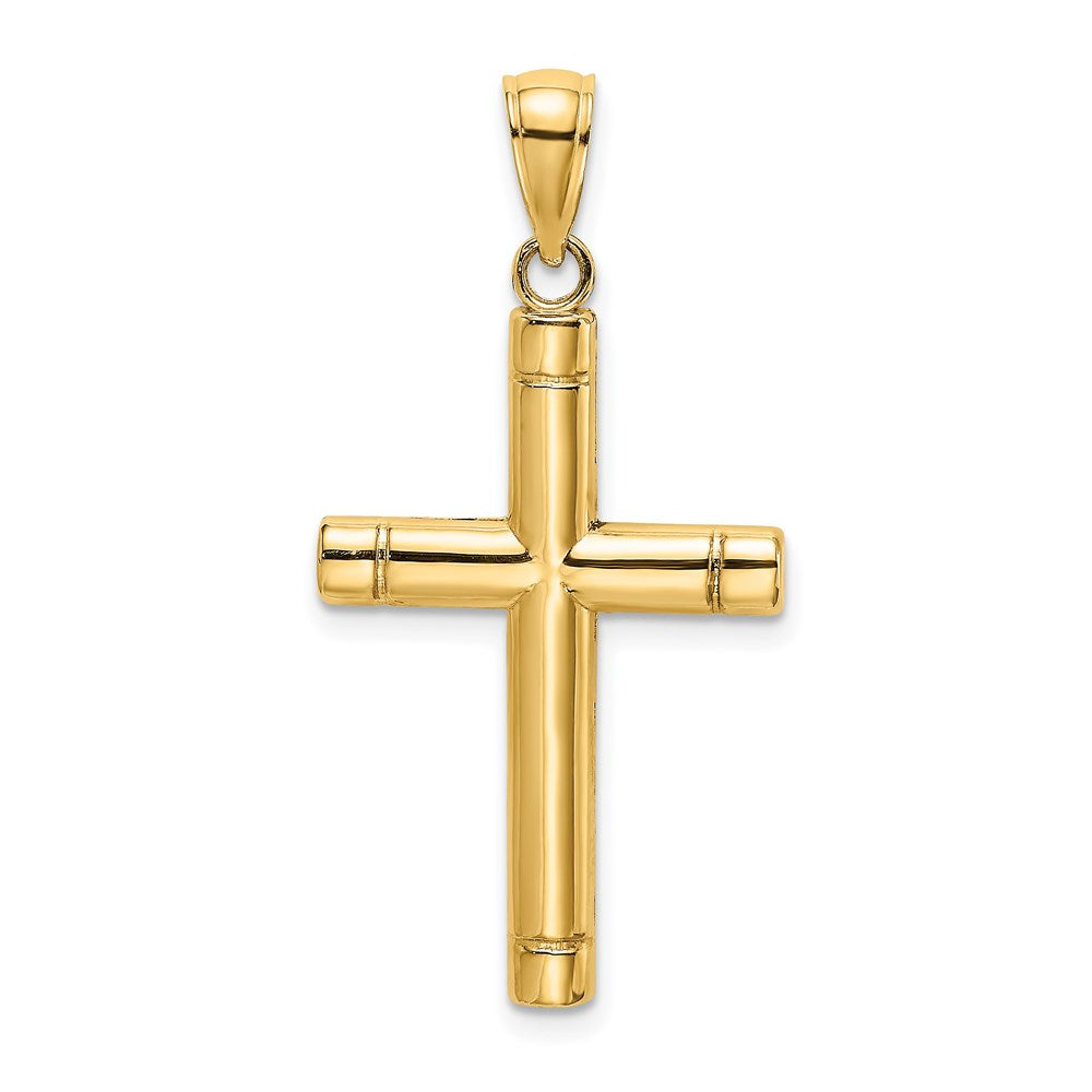 Image of ID 1 14k Yellow Gold Tubular Cross Charm