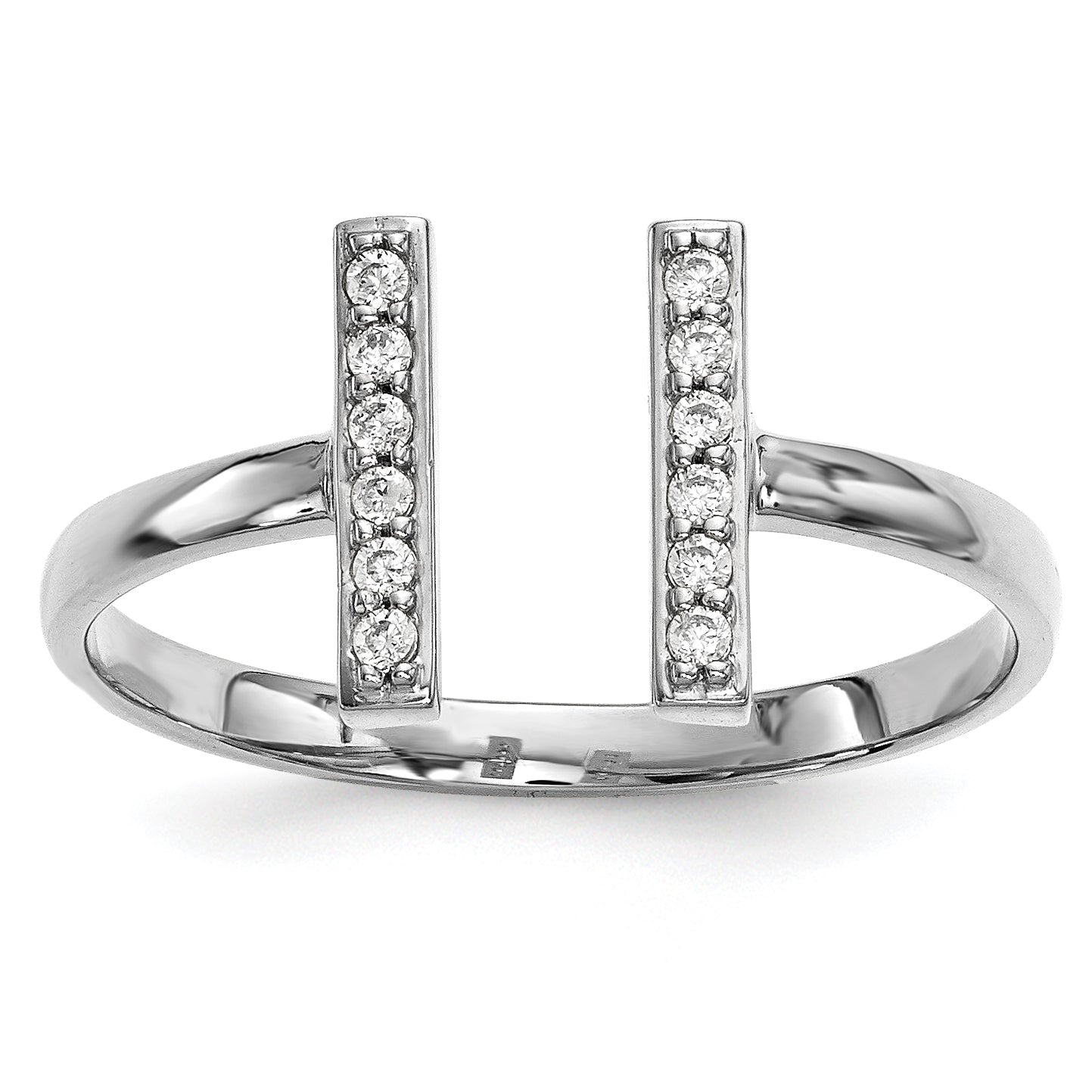 Image of ID 1 14kw Diamond Double Bar Ring