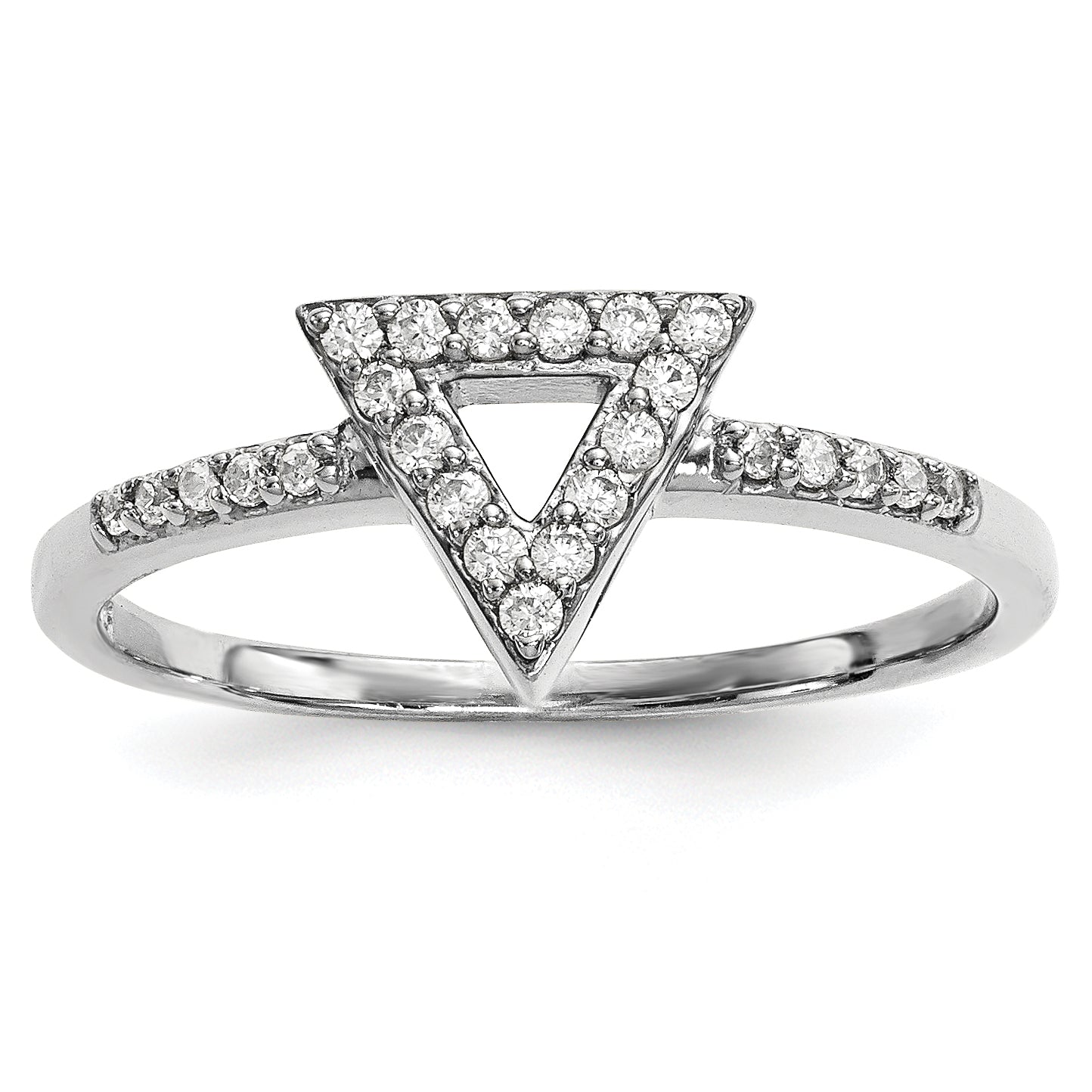 Image of ID 1 14kw Diamond Triangle Ring