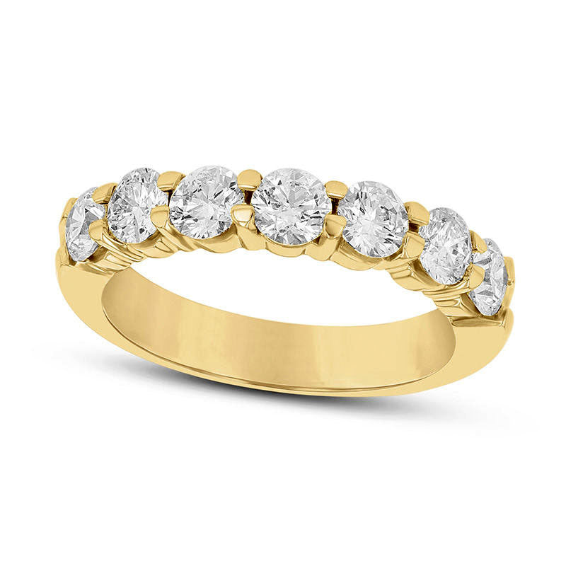 Image of ID 1 15 CT TW Natural Diamond Seven Stone Anniversary Band in Solid 14K Gold