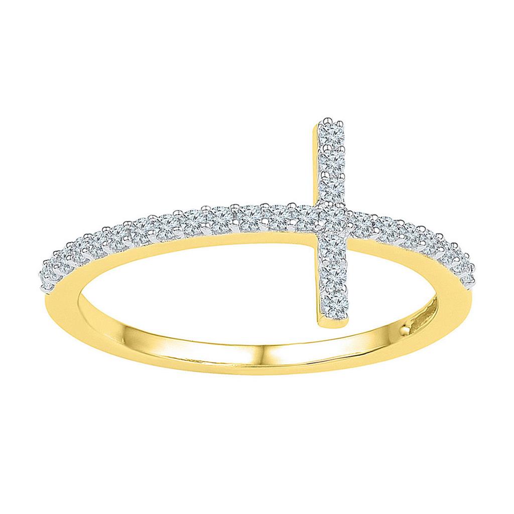 Image of ID 1 1/5CTW-Diamond GIFT CROSS RING