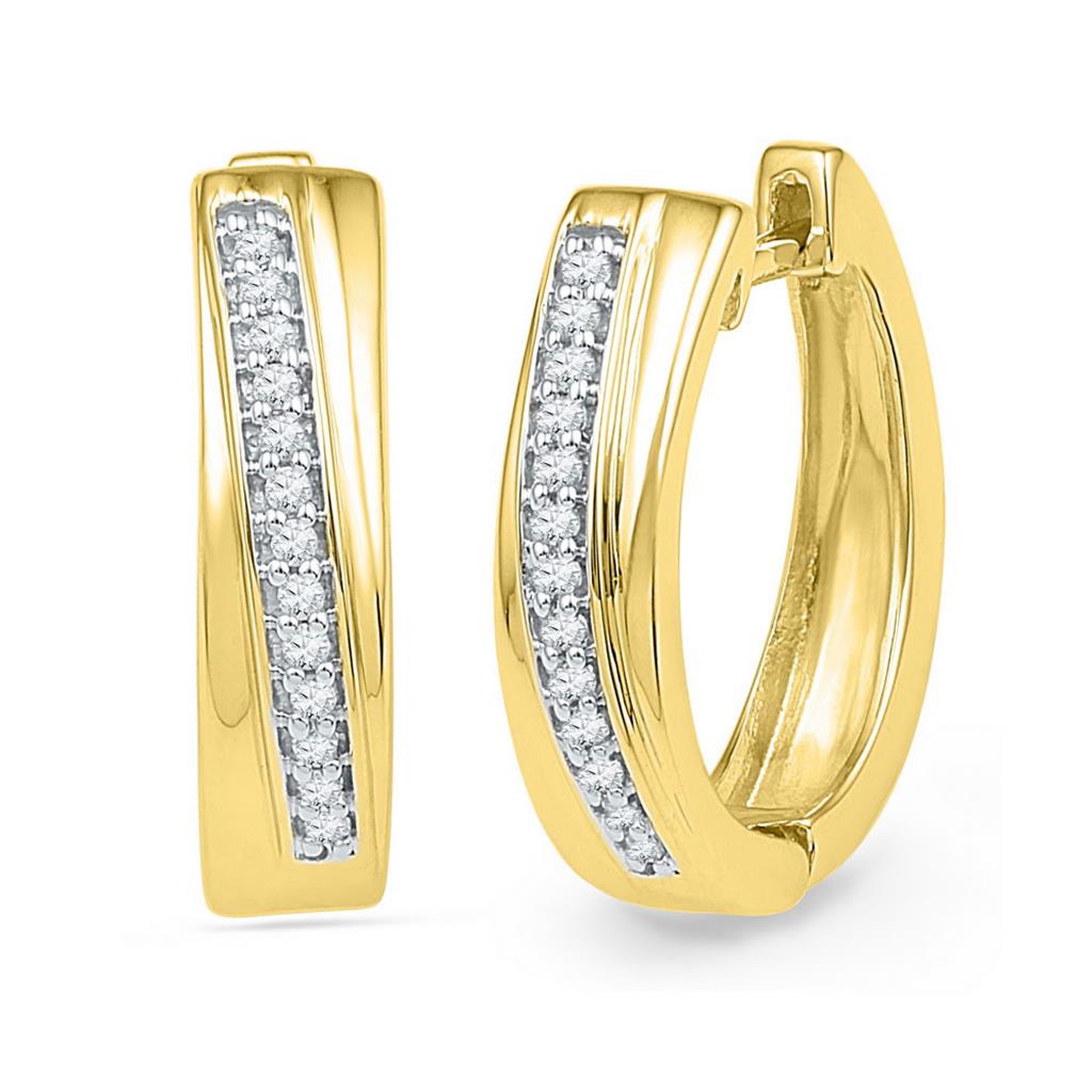 Image of ID 1 1/6CTW-Diamond GIFT HOOPS EARRING