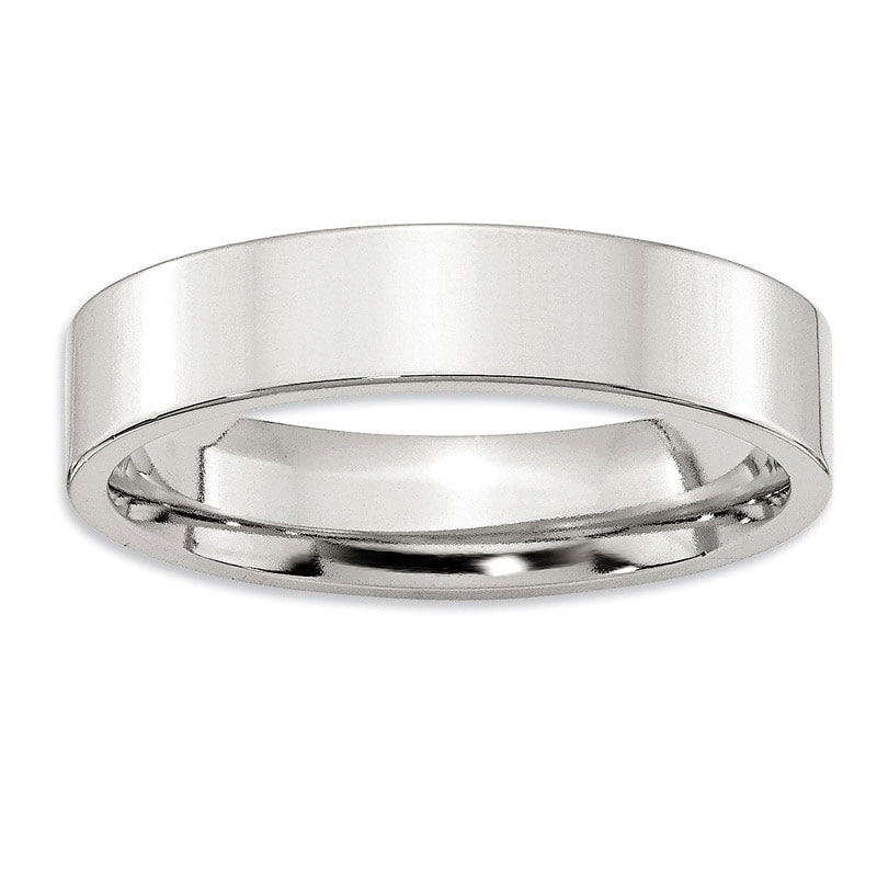 Image of ID 1 Men's 50mm Flat Comfort Fit Wedding Band in Sterling Silver