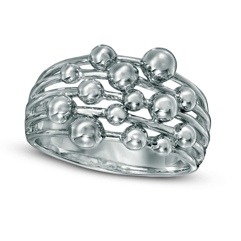 Image of ID 1 Multi-Row Ball Cluster Ring in Sterling Silver