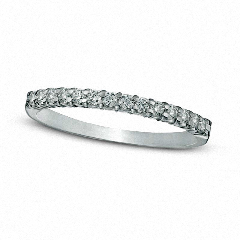 Image of ID 1 Previously Owned - 025 CT TW Natural Diamond Band in Solid 14K White Gold