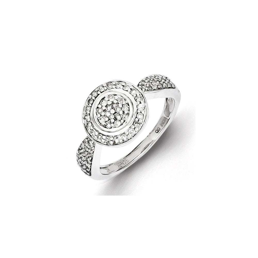 Image of ID 1 Sterling Silver Circle Diamond Ring