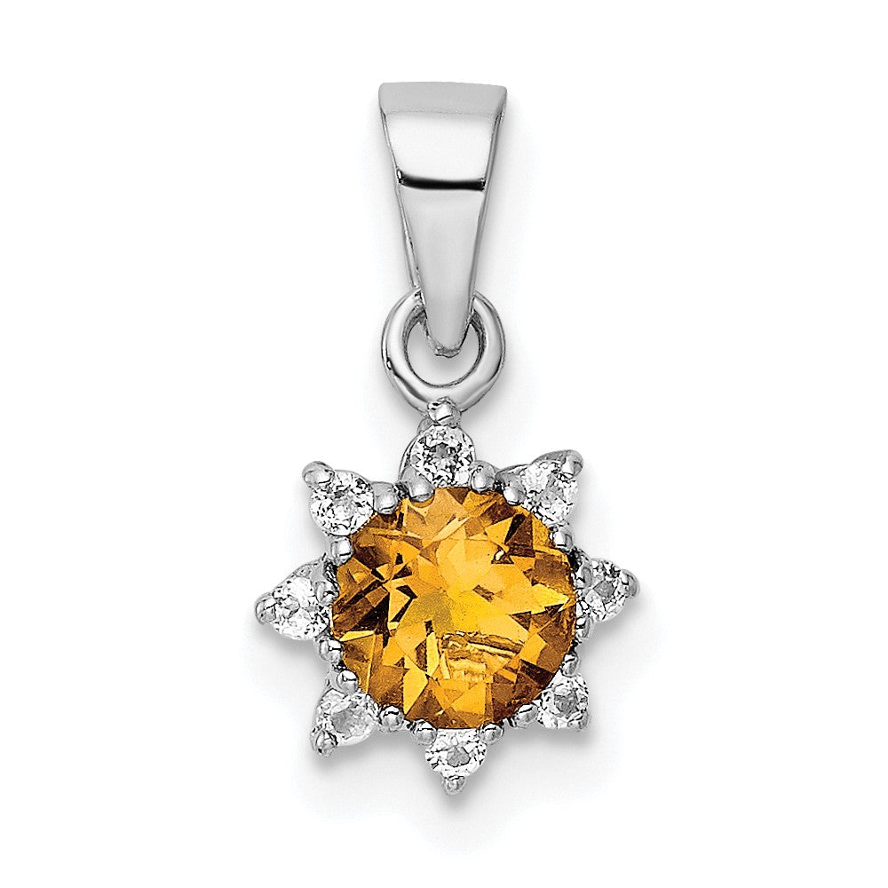 Image of ID 1 Sterling Silver RH Polished Citrine and Topaz Pendant