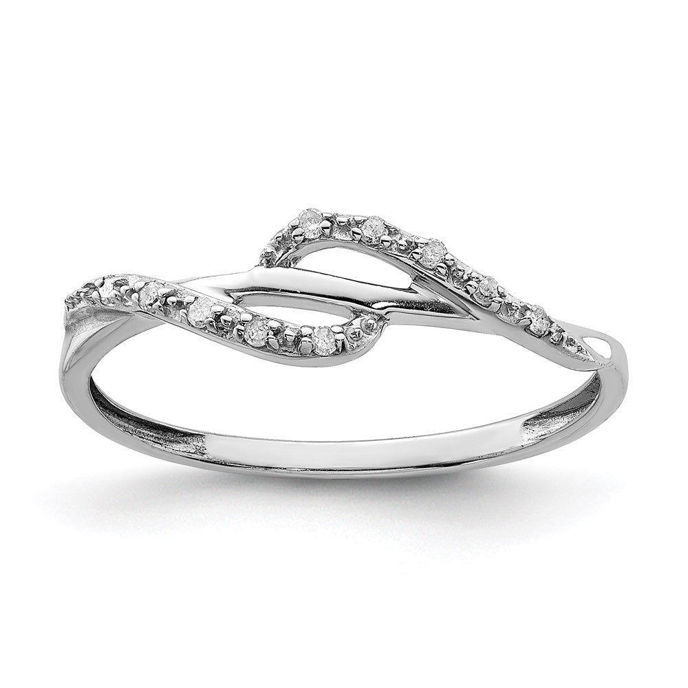 Image of ID 1 Sterling Silver Rhodium Plated Diamond Ring