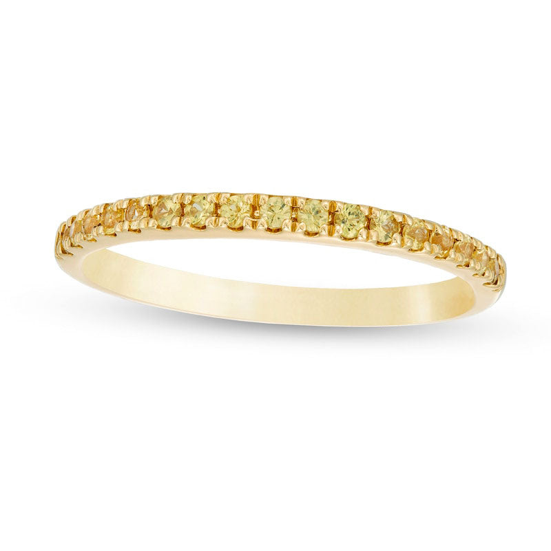 Image of ID 1 Yellow Sapphire Petite Stackable Band in Solid 10K Yellow Gold