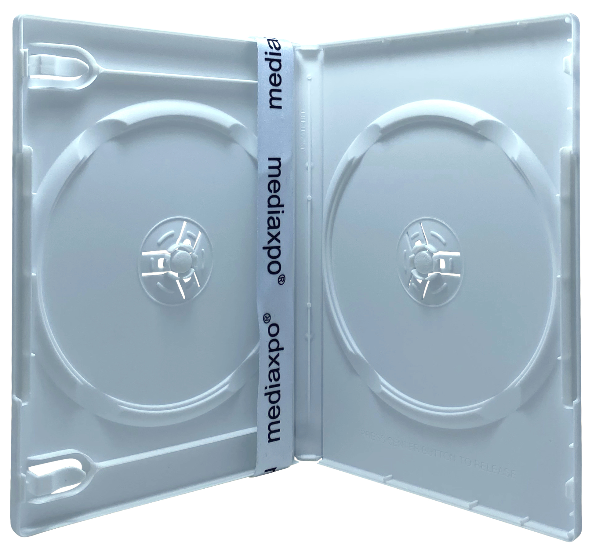 Image of ID 1214262389 1200 PREMIUM STANDARD Solid White Color Double DVD Cases (100% New Material)