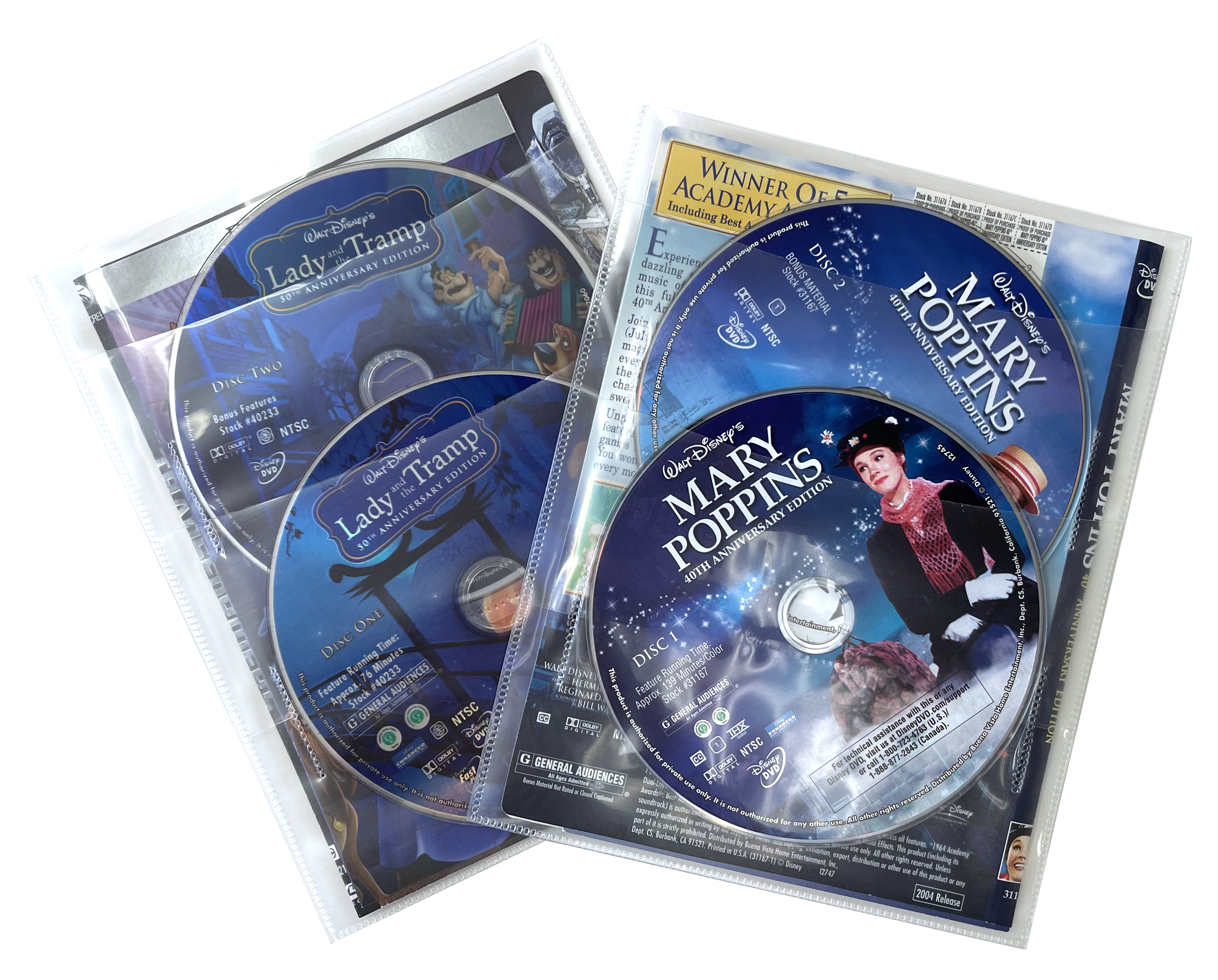 Image of ID 1227964747 1000 CheckOutStore Clear 2 Disc CPP Sleeves & DVD Booklet