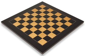 Image of ID 1238435024 Black & Ash Burl High Gloss Deluxe Chess Board 2" Squares