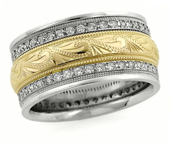 Image of ID 1247854050 Handmade Diamond Paisley Wedding Band Ring