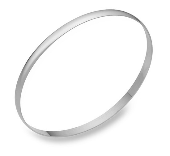 Image of ID 1247854185 4mm 14K White Gold Bangle Bracelet