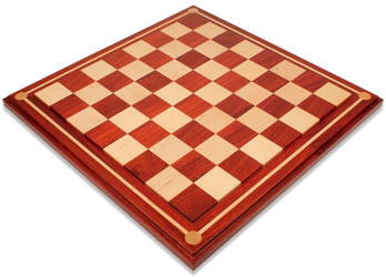 Image of ID 1254374430 Colombian Knight Staunton Chess Set Padauk & Boxwood Pieces with Padauk Mission Craft Chess Board - 46" King