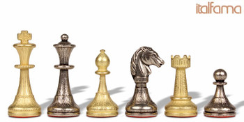 Image of ID 1282106081 Small Metal Staunton Chess Set by Italfama