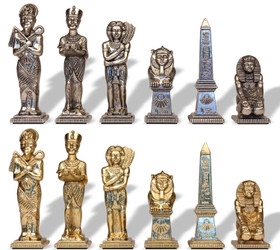 Image of ID 1282106109 Large Egyptian Theme Metal Chess Set by Italfama