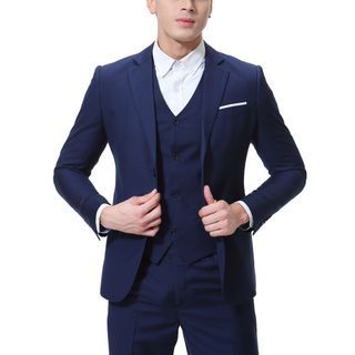 Image of ID 1312400610 Set: Button-Up Vest + Blazer + Straight Leg Pants