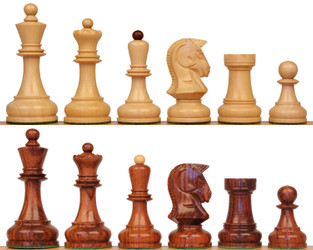 Image of ID 1332794169 Dubrovnik Series Championship Chess Set with Rosewood & Boxwood Pieces - 39" King