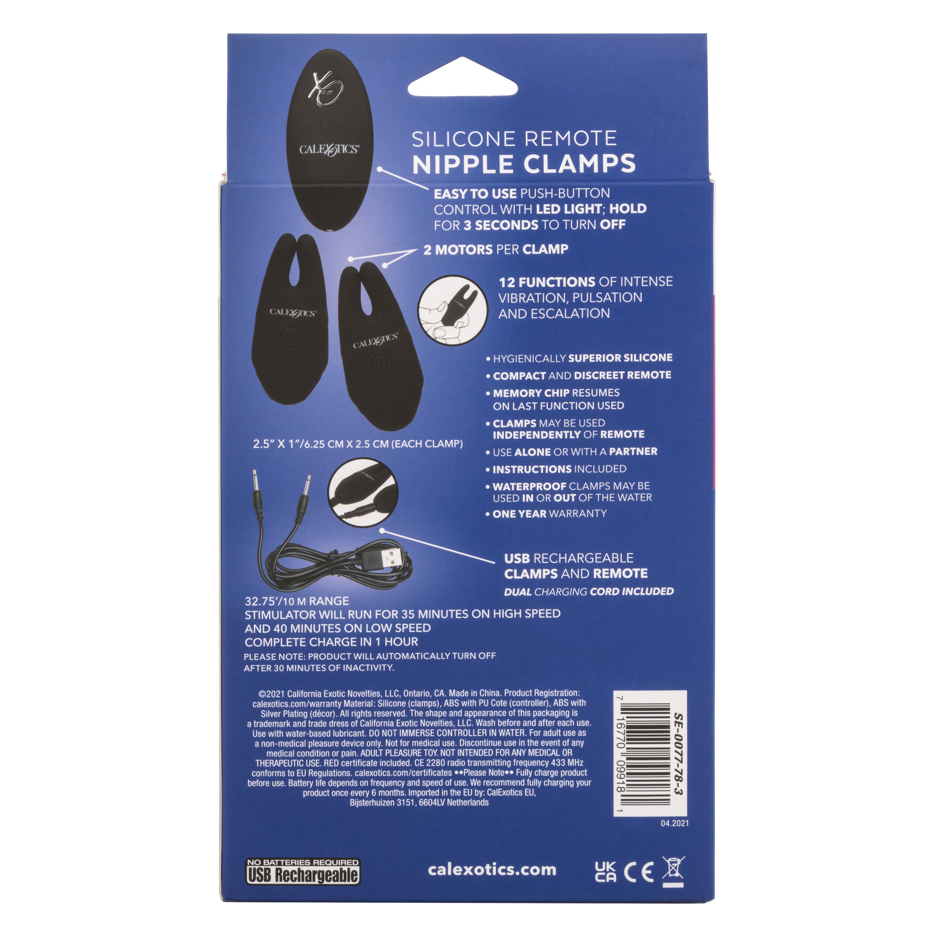 Image of ID 1334490022 Silicone Remote Nipple Clamps - Black