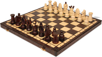Image of ID 1335601687 Large Kings Folding Chess Set - Brown
