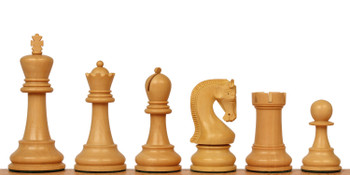 Image of ID 1356885678 Leningrad Staunton Chess Set with Rosewood & Boxwood Pieces - 4" King