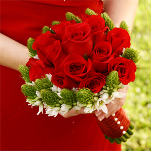 Image of ID 495070505 3 Bridal Bouquets of Red Roses