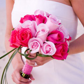 Image of ID 495071179 Pink Roses Bridal Bouquet