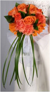 Image of ID 495071393 Vibrant Orange Bridal Bouquet
