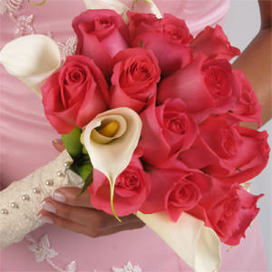 Image of ID 495071454 6 Bridal Bouquet Pink Roses