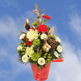 Image of ID 495071758 3 Christmas Bouquets with Vase