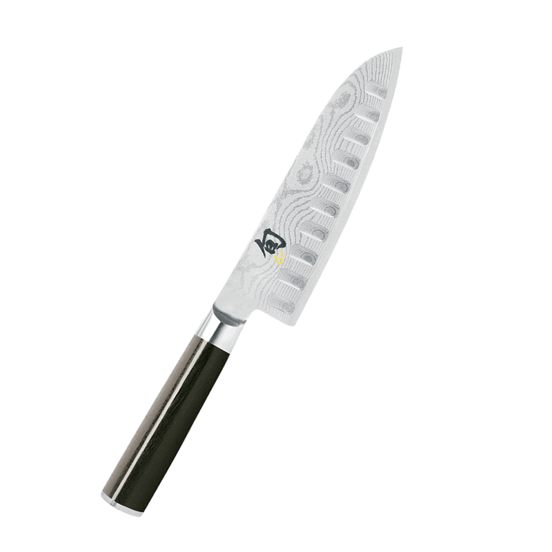 Image of ID 659624727 Shun Classic Santoku Knife with Hollow Ground Blade 7-in