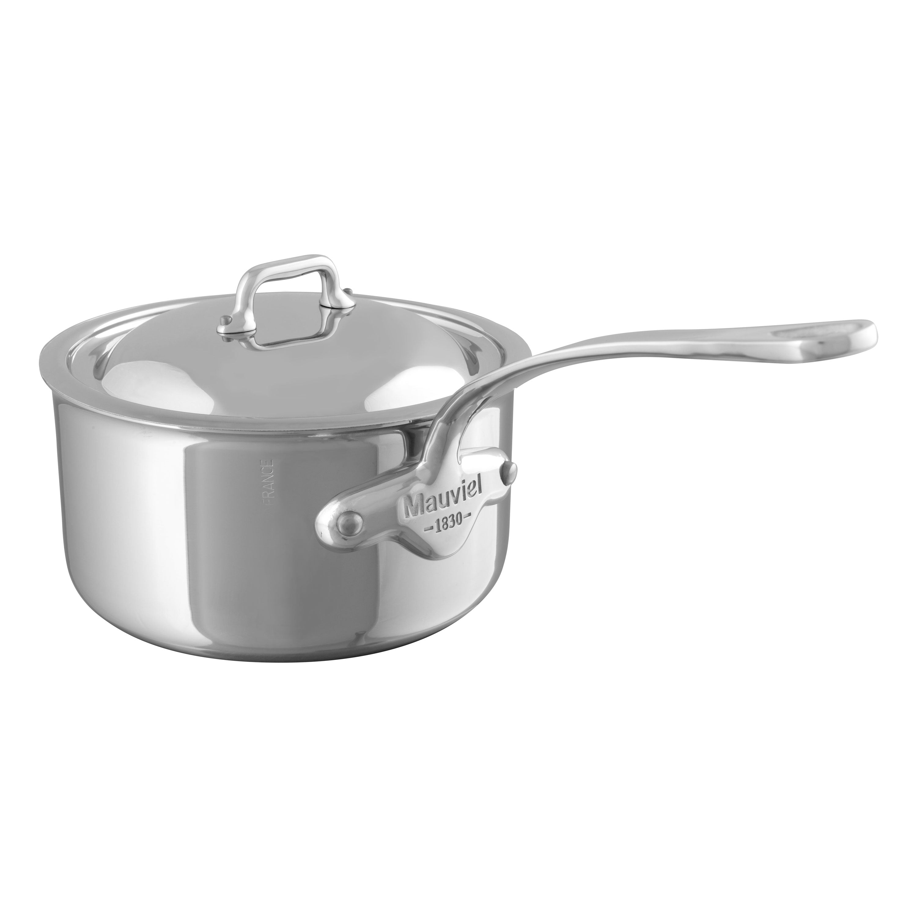 Image of ID 932741995 Mauviel M'Cook 5-Ply Saucepan With Lid 26-qt