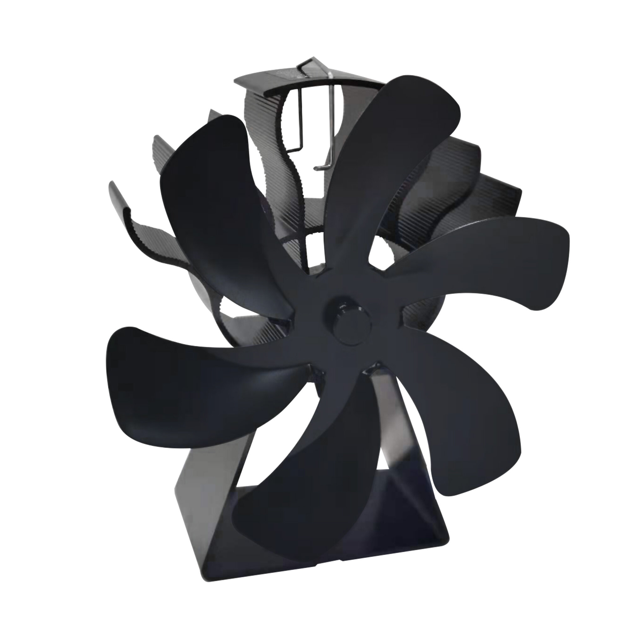 Image of IPRee® Fireplace Fan 6 Blades Heat Powered Stove Fan Top Burner Fireplace Silent Eco Heater Fan Home Efficient Heat Dist