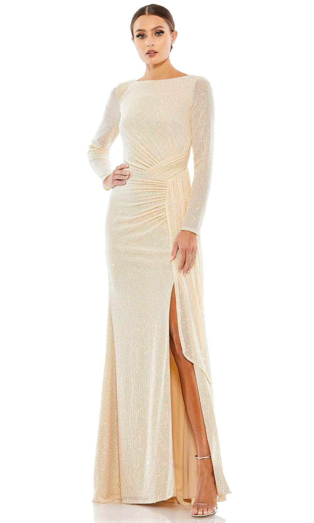 Image of Ieena Duggal 26715 - Ruched Waist Sequin Mother of the Groom Dress