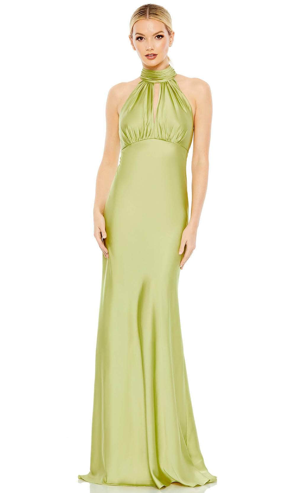 Image of Ieena Duggal 49520 - Ruched High Halter Evening Gown