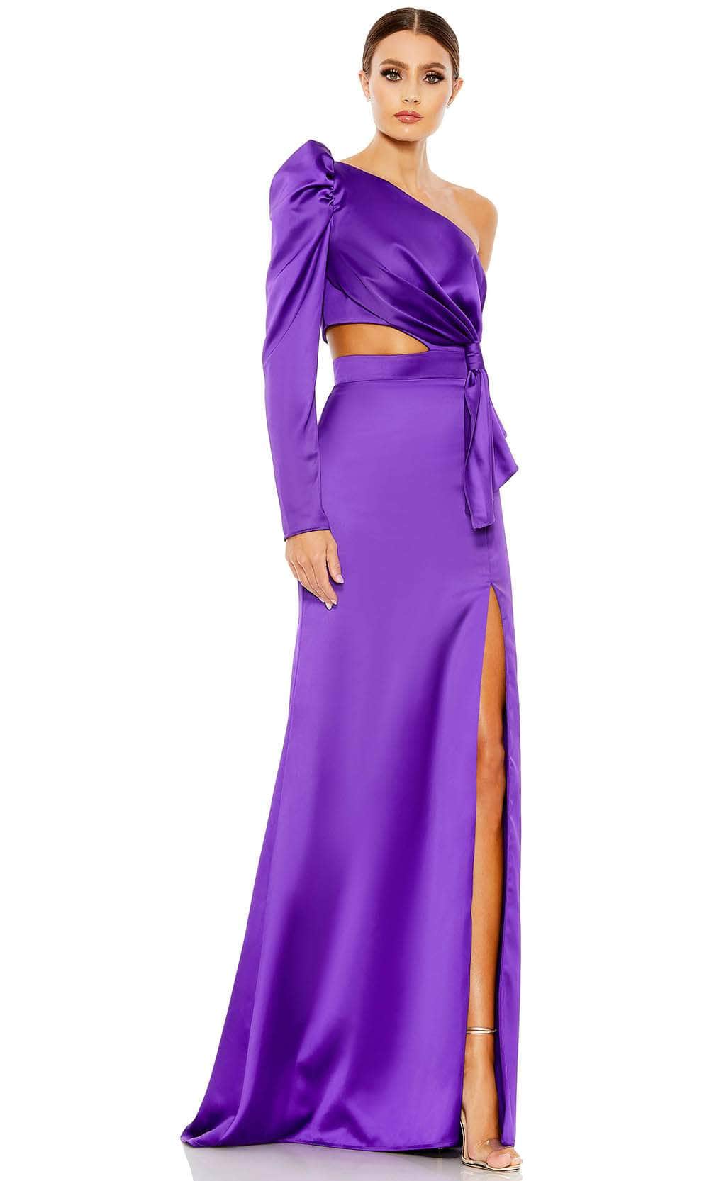 Image of Ieena Duggal 49570 - One Puff Sleeve Long Dress